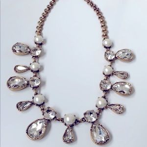 J. Crew Women’s Pearl and Crystal Necklace